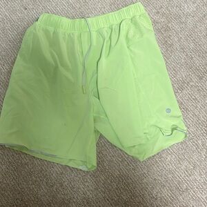 Men’s Lululemon shorts neon green XS!